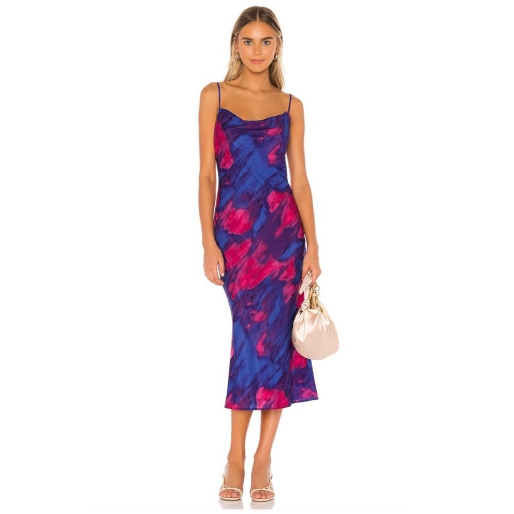Majorelle Boston Midi Dress in Tie Dye Multi